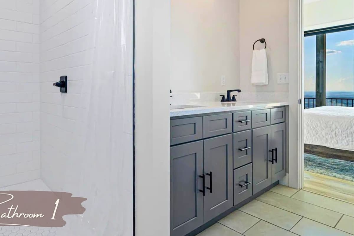 Freshen up in the spacious full bathroom, thoughtfully equipped with the essentials for a comfortable stay.