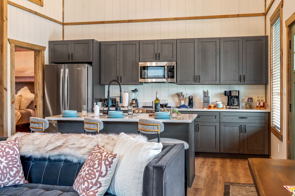 With the comforts of home and the convenience of a vacation rental, this kitchen makes it easy to spend less time worrying about meals and more time making memories together
