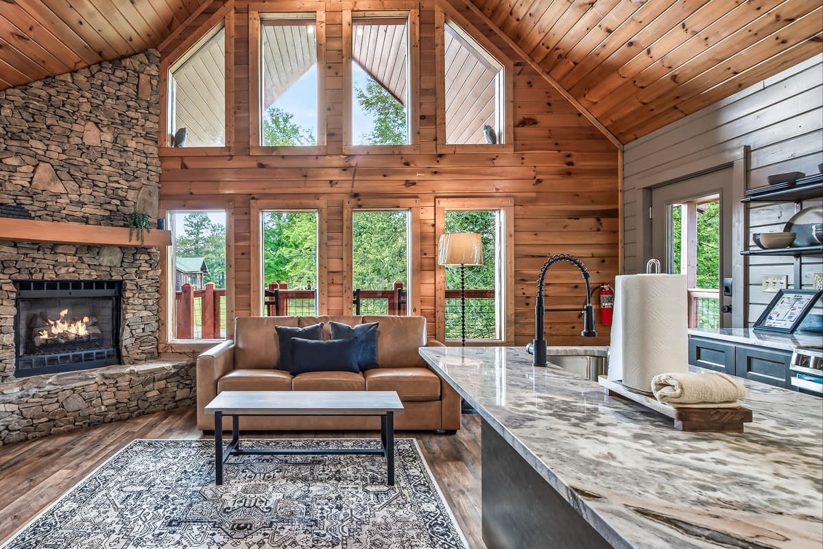 Gather, relax, and make yourself at home in this spacious open-concept cabin.