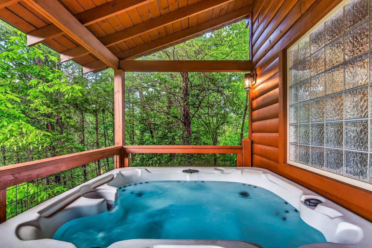 Take your cabin getaway to the next level with your own private hot tub.