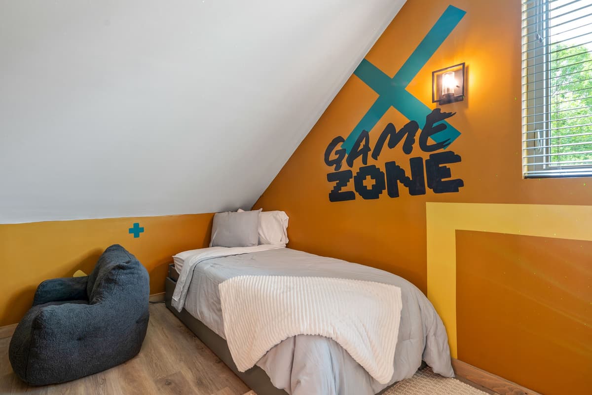 Located near the upstairs arcade machine, there’s plenty of fun just steps away. Kids can enjoy a little friendly competition before winding down for the night.