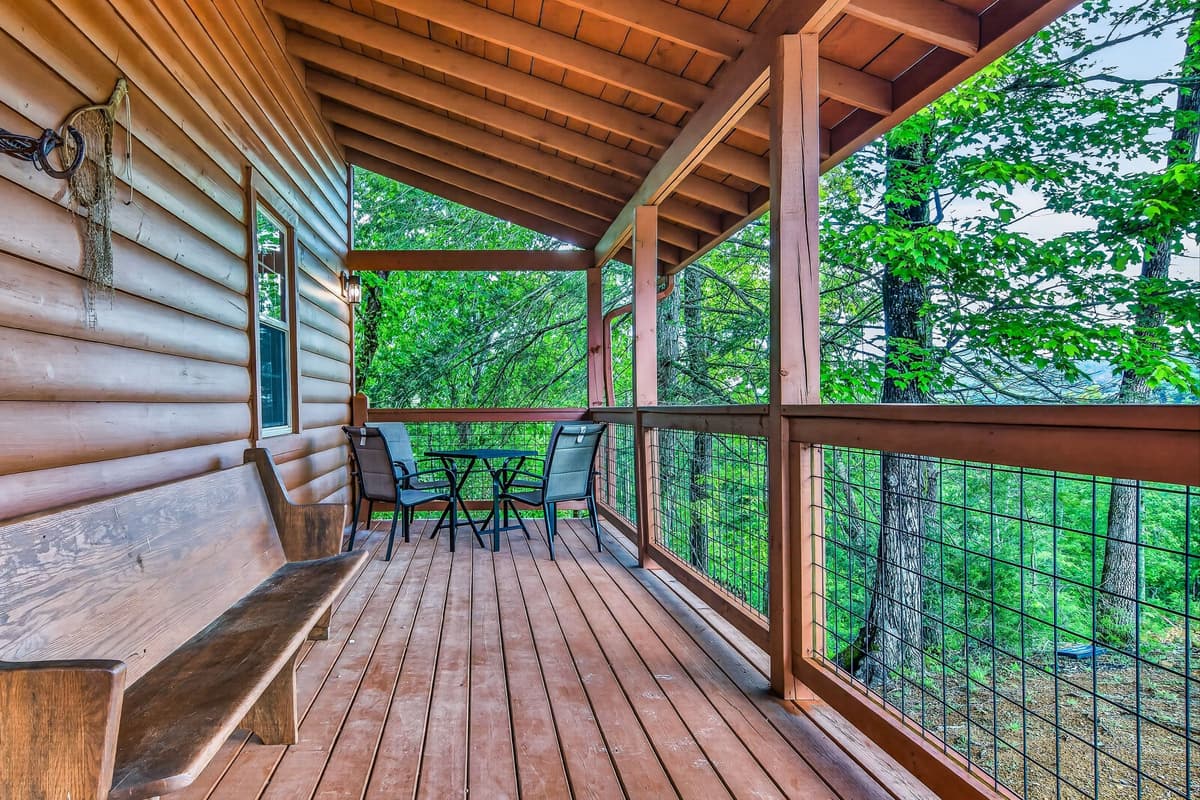 Step outside onto the private balcony and take in the beautiful mountain views.