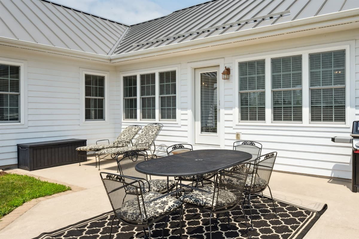 Spacious patio for lounging under the Door County sky.