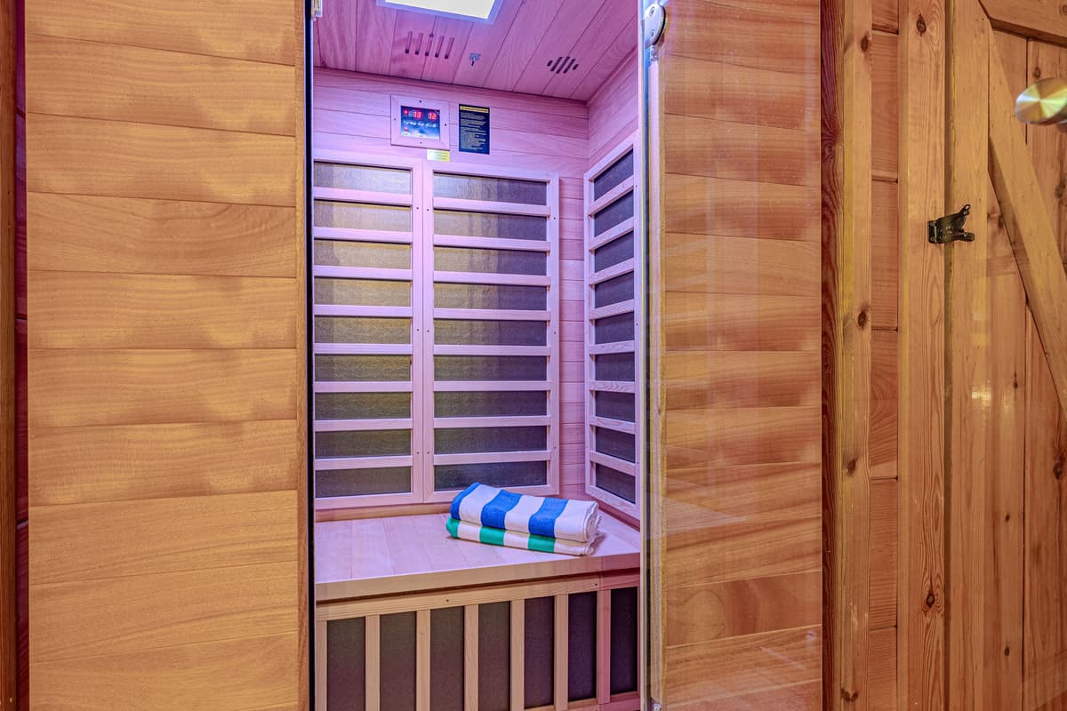 Take relaxation to the next level with your own infrared sauna right at the cabin.
