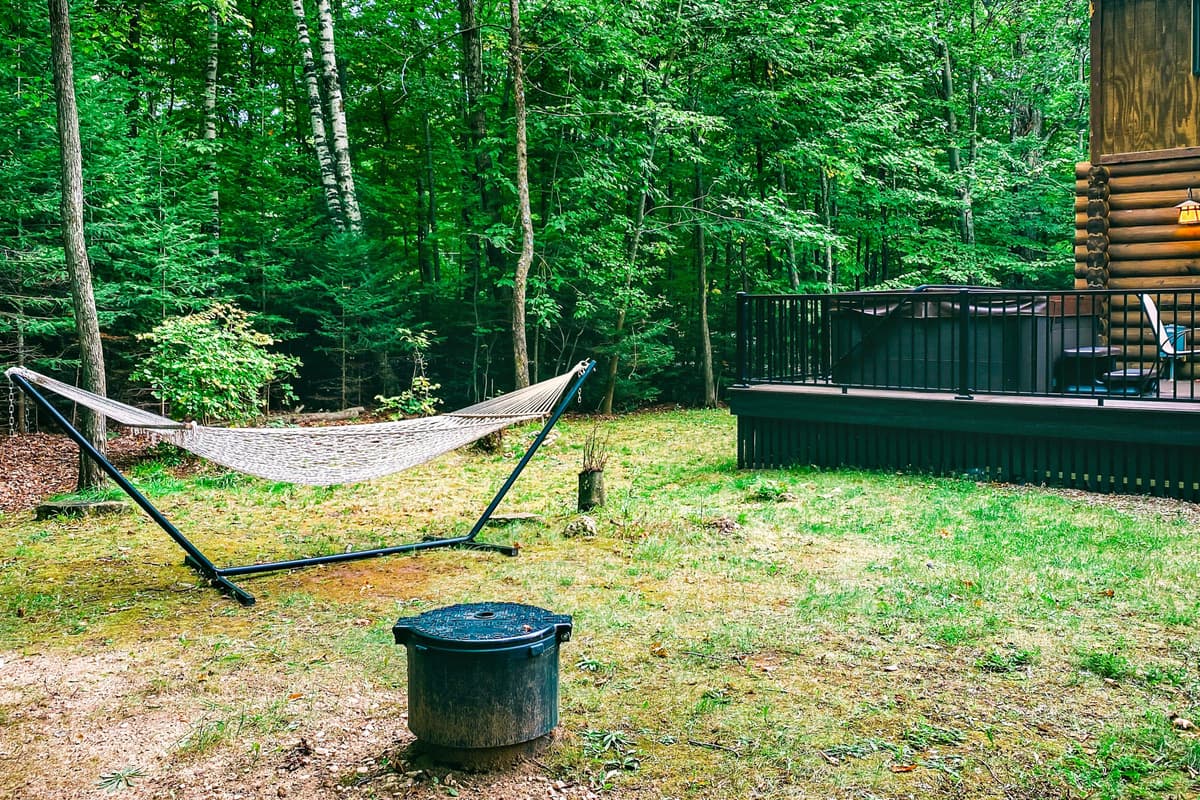 Stretch out with a good book, take an afternoon nap, or simply relax while enjoying the peaceful surroundings in our hammock.