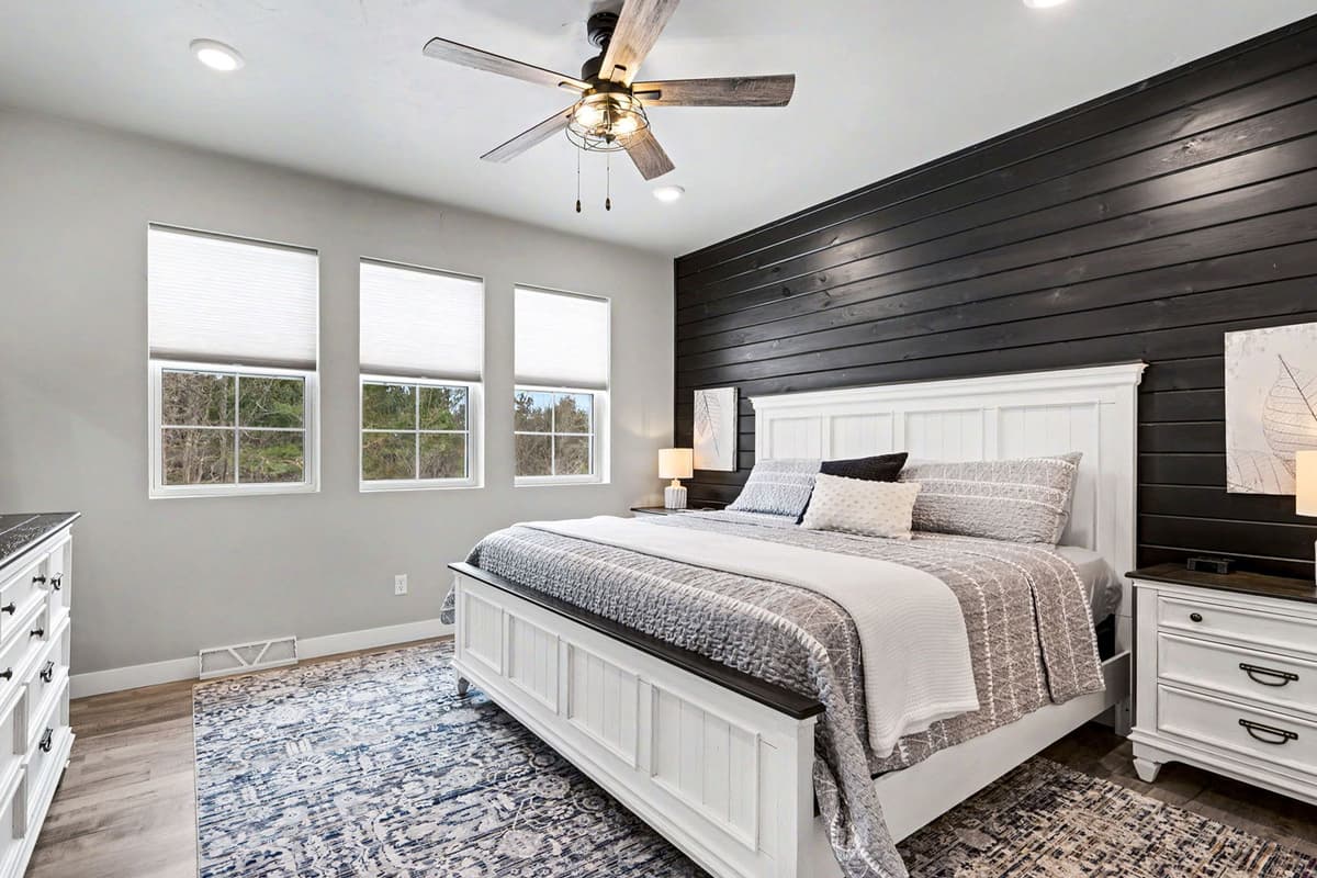 Unwind in the comfort of the spacious king master suite after a day of exploring. The plush king bed provides plenty of room to stretch out and relax.