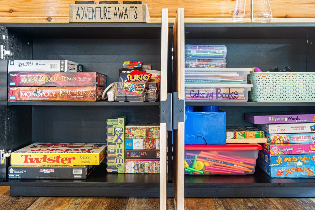 Enjoy some classic cabin fun with a selection of board games available for guests.