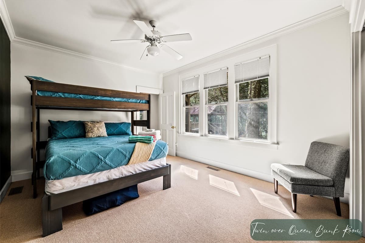 Twin Over Queen Bunkbed in the Second Bedroom by the Living Room