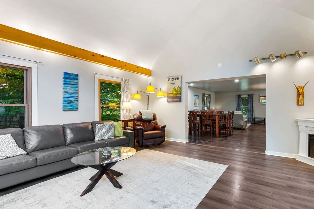 Enjoy a spacious open-concept layout that seamlessly connects the living, dining, and kitchen areas, creating a welcoming space to gather, relax, and spend time together.