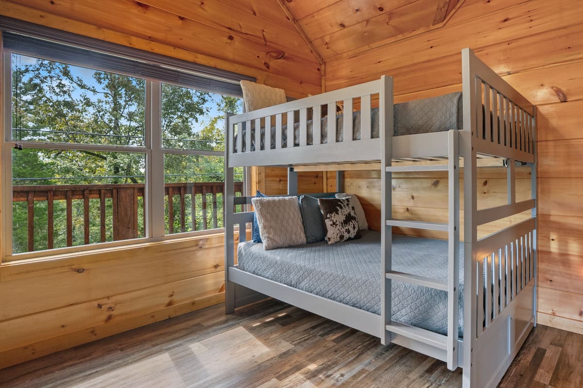 Make room for everyone with the comfortable full-over-full bunk bed!