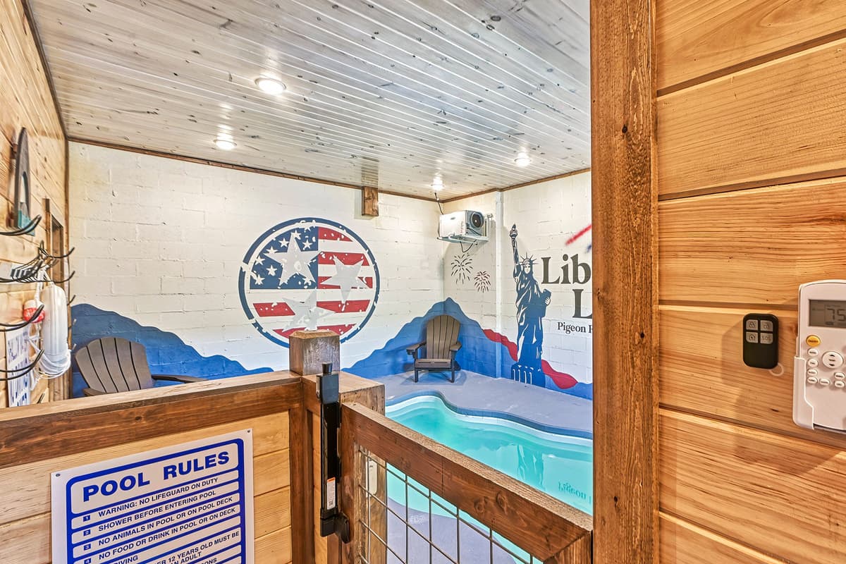 Located on the lower level, this pool is perfect for year-round family fun.