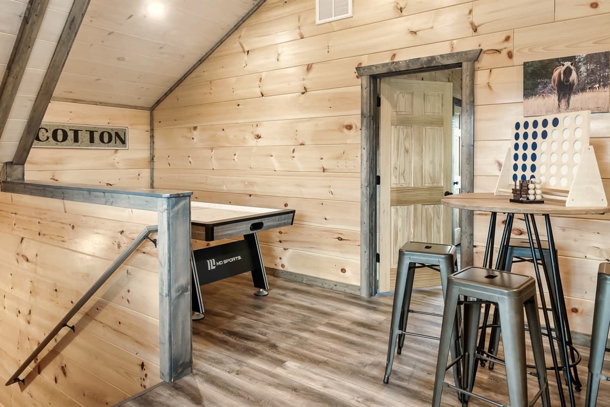 The best way to spend a day? Playing arcade games and board games at our cabin.