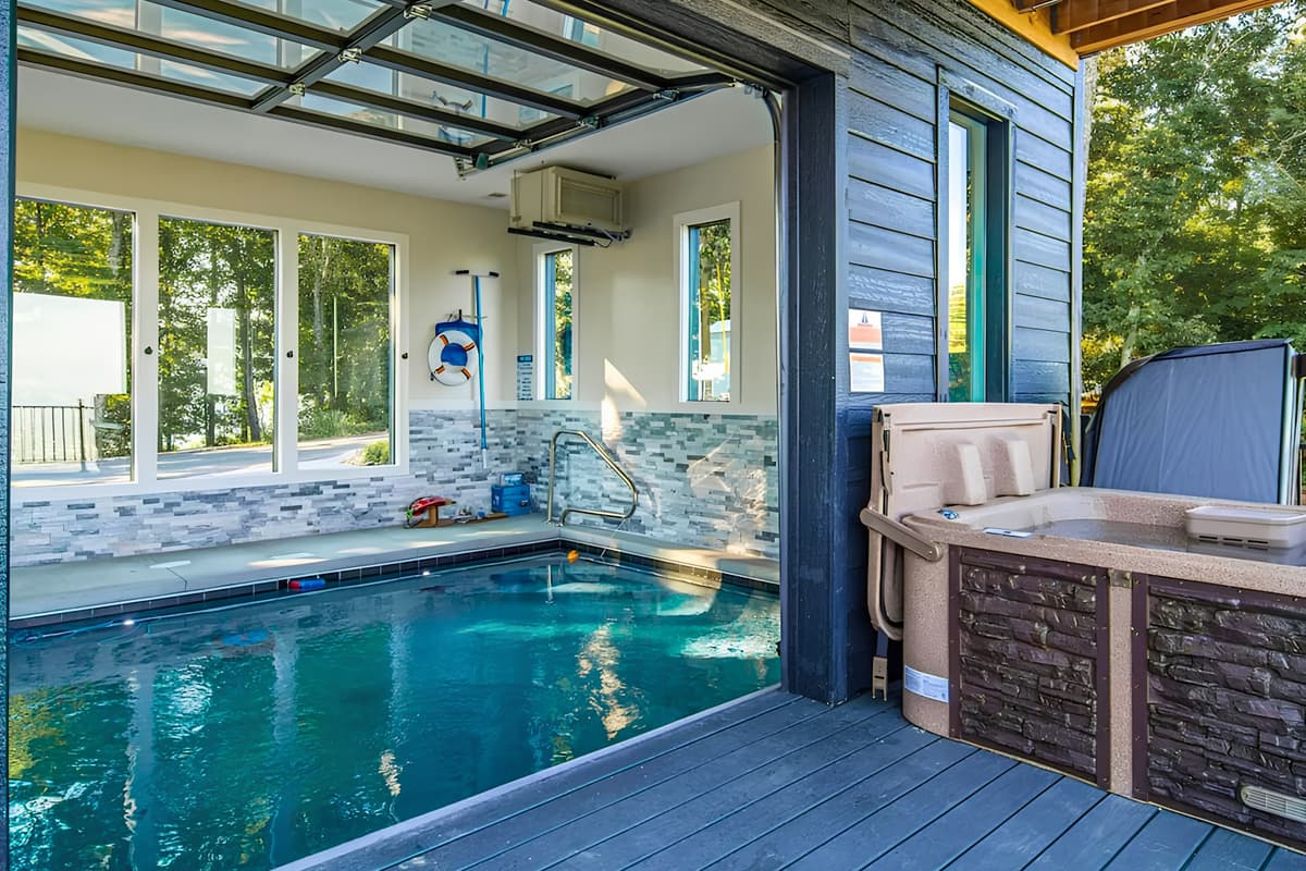 It’s a fun retreat for both relaxing dips and family pool time.