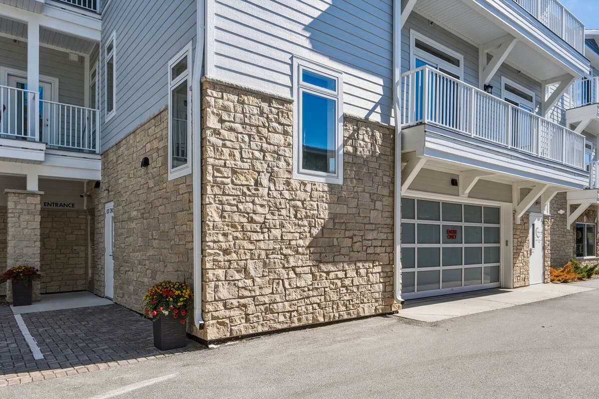 The spacious garage provides convenient covered parking during your stay.