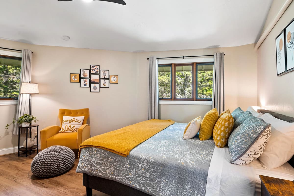 Relax and recharge in the comfortable king bedroom.