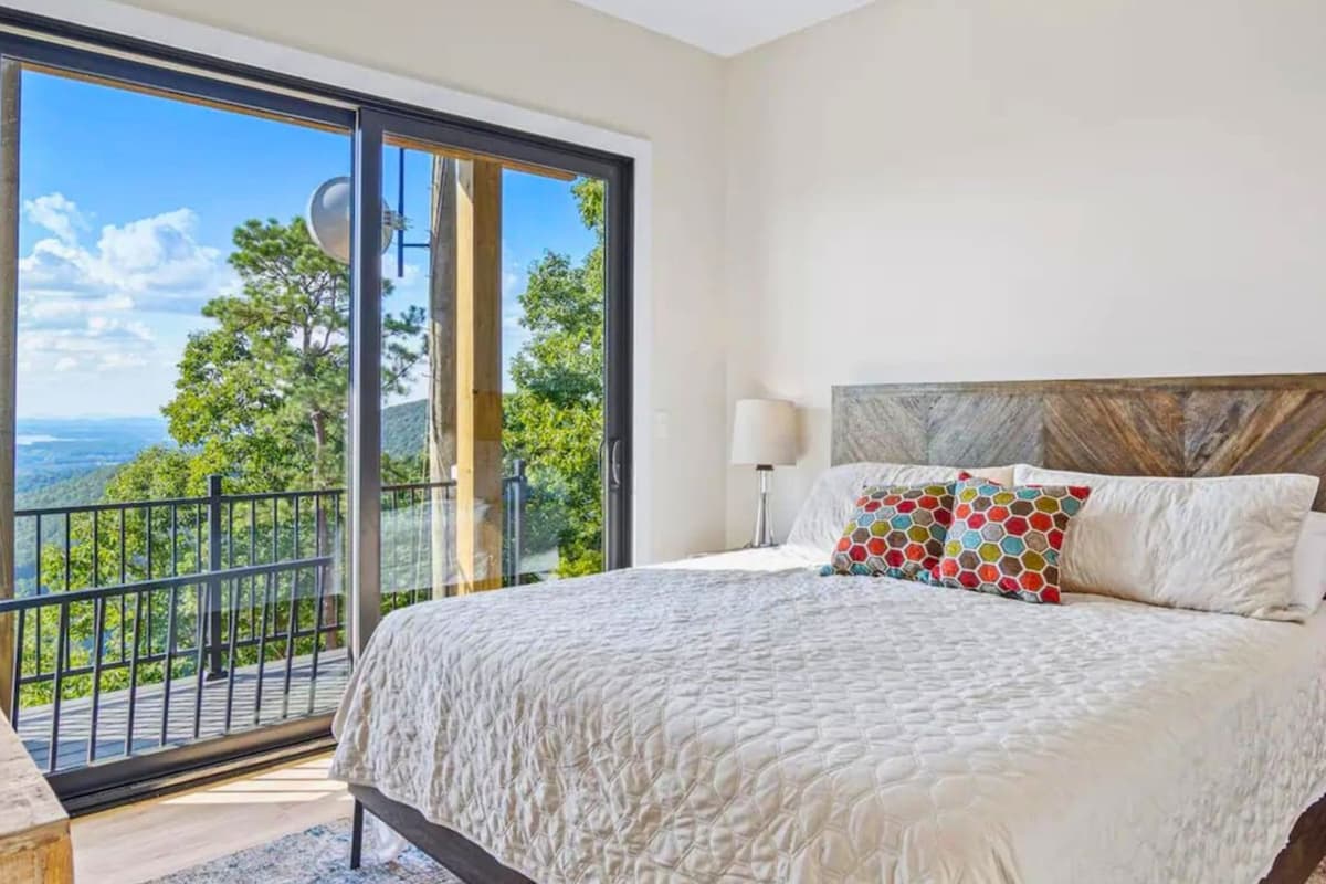 Step through the glass doors for easy access to the outdoors and enjoy a refreshing change of scenery.