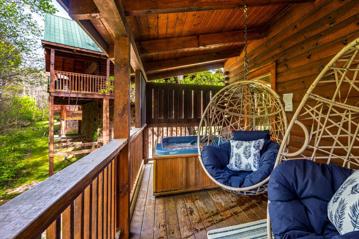The swing is the perfect little spot to relax, read a book, or simply listen to the sounds of nature.