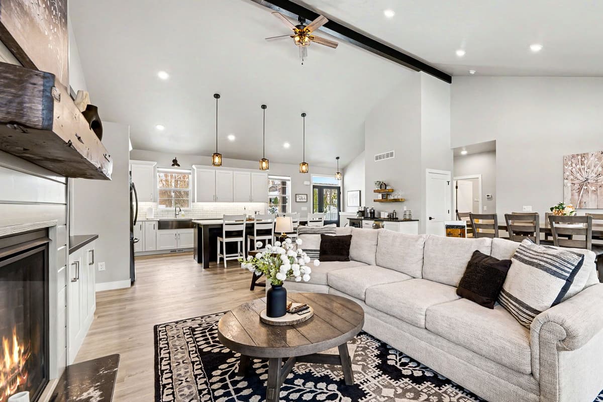 Cozy seating creates the perfect place to spend time together after a day of exploring.