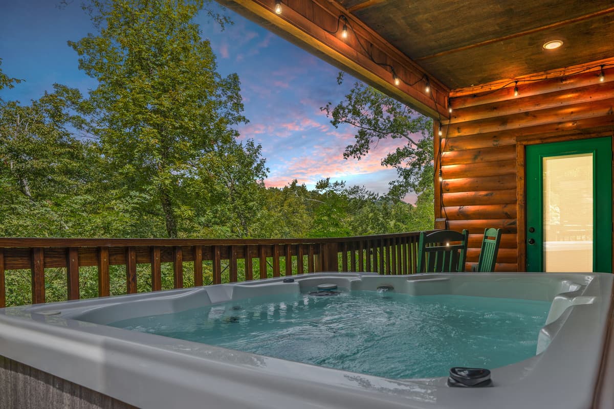 Soak in the warm, bubbling water while enjoying the fresh mountain air.