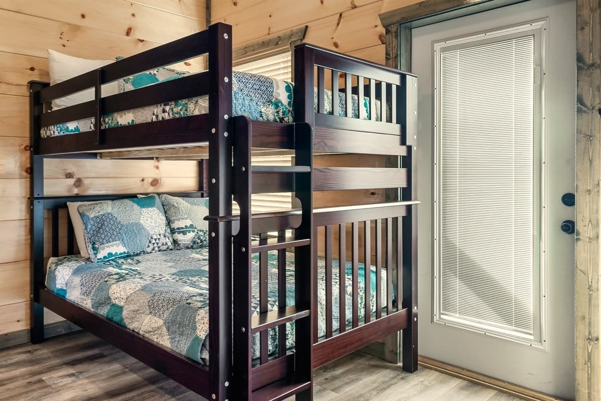 You’ll love these spacious and comfortable queen-sized bunk beds.