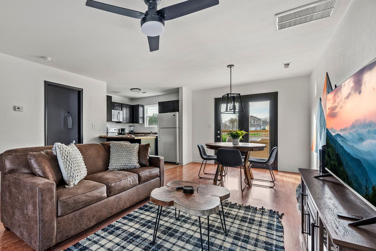 The open layout gives everyone plenty of room to spread out while still staying connected.