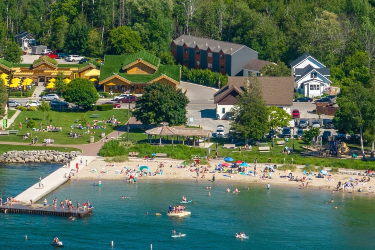 Sister Bay Beach is just a few minutes away, making it easy to enjoy a day by the water.