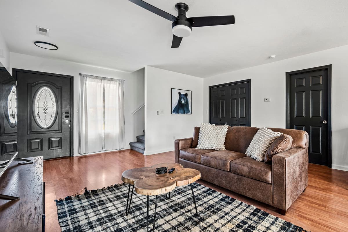 Gather on the comfortable seating for a movie night or enjoy a quiet evening after exploring Sevierville.