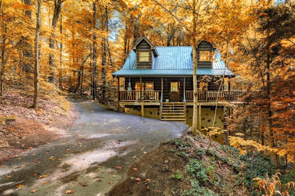 Fall brings a special kind of magic to the Smokies, and this cozy cabin is the perfect place to enjoy it.