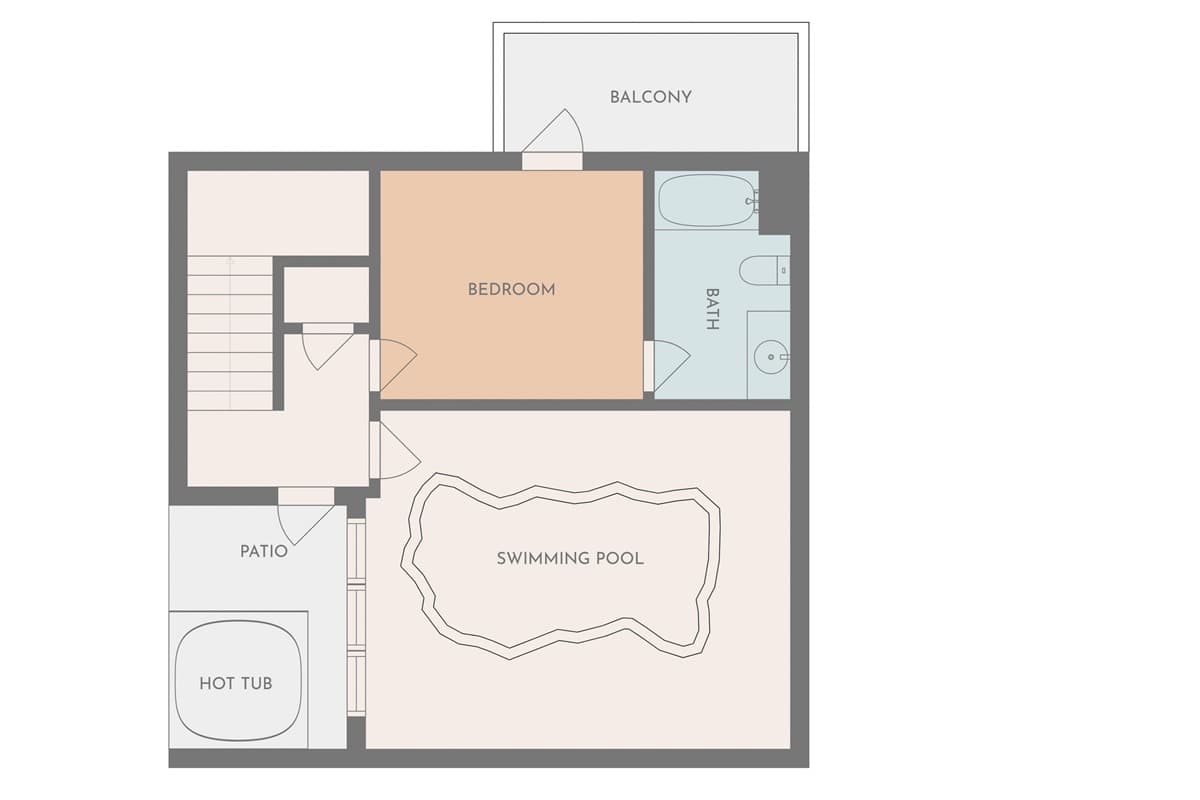 Lower level floor plan