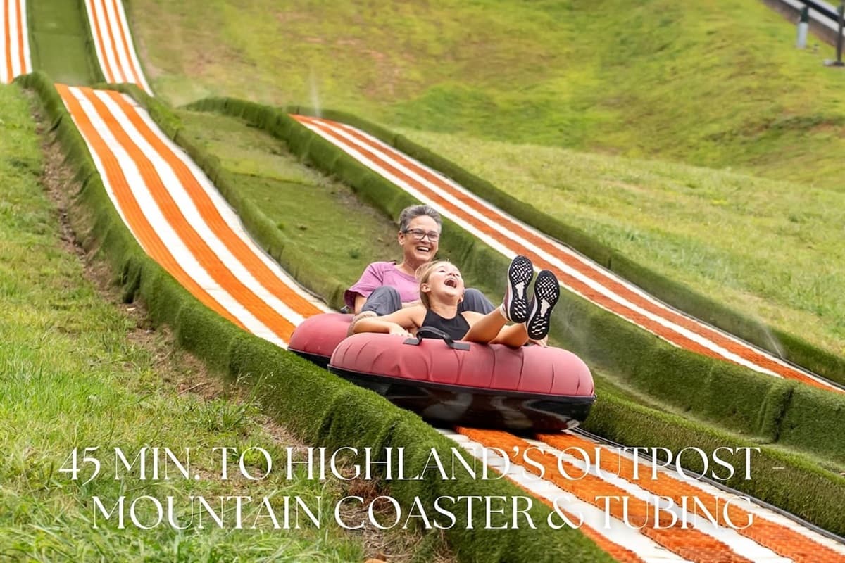 45 Minutes to Highland's Outpost Mountain Coaster and Tubing – Thrills for All Ages