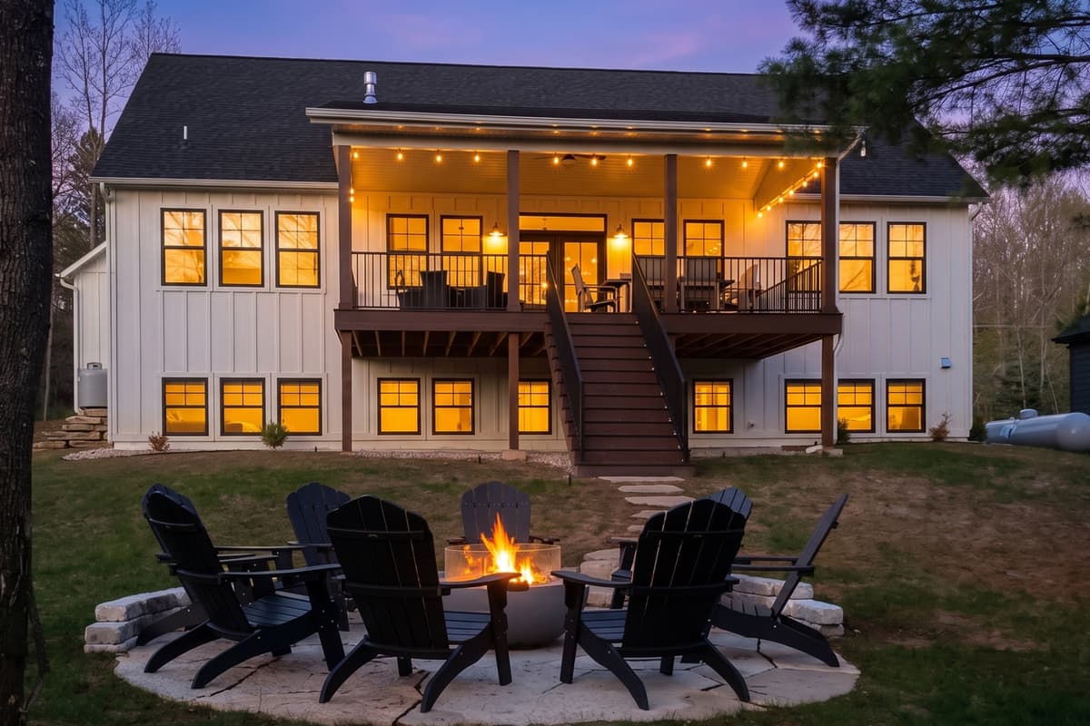 With the firepit and hot tub just steps apart, you have everything you need for a relaxing evening outdoors.