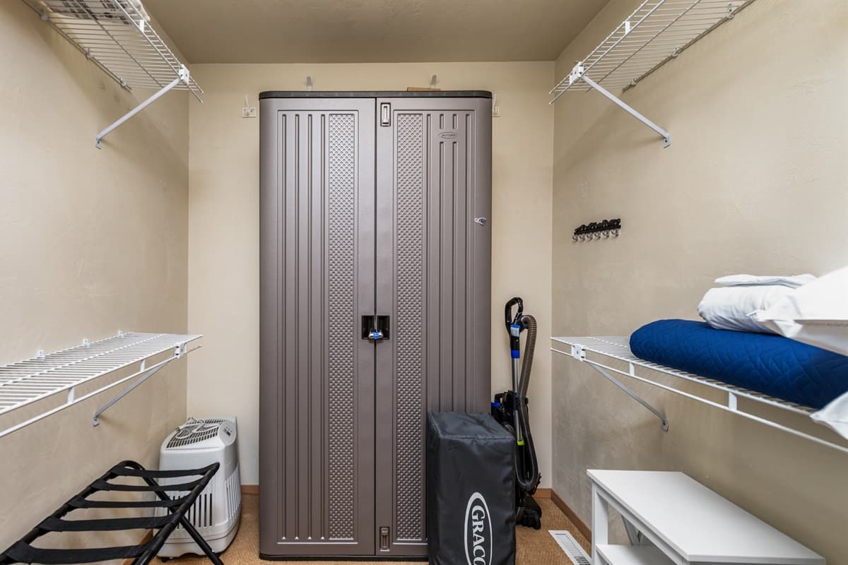 An extra closet is available for your convenience, offering plenty of space to store your belongings during your stay.