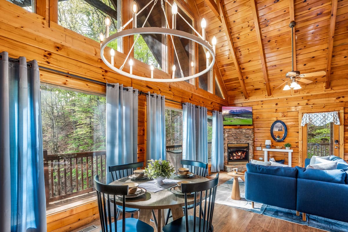 Gather around the cozy dining area for four, where good food and great conversation have a place to meet.