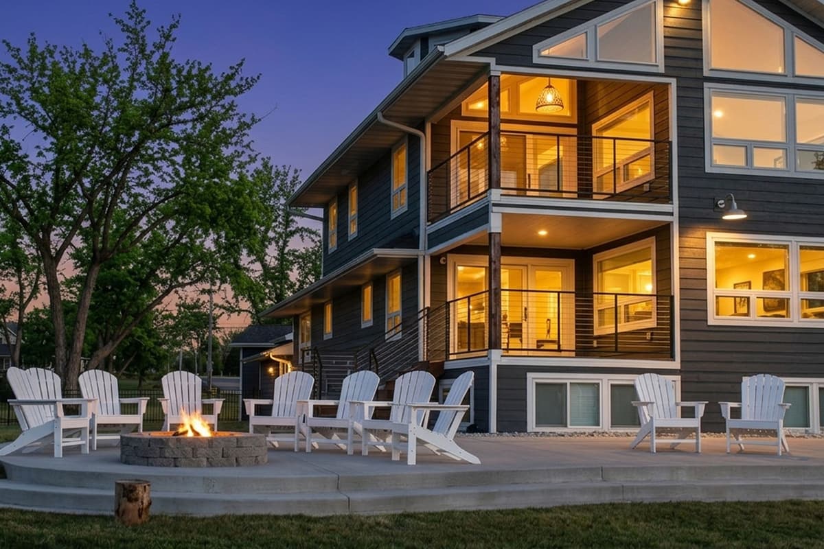 Enjoy a peaceful getaway at this beautiful home by the lake in Green Bay.