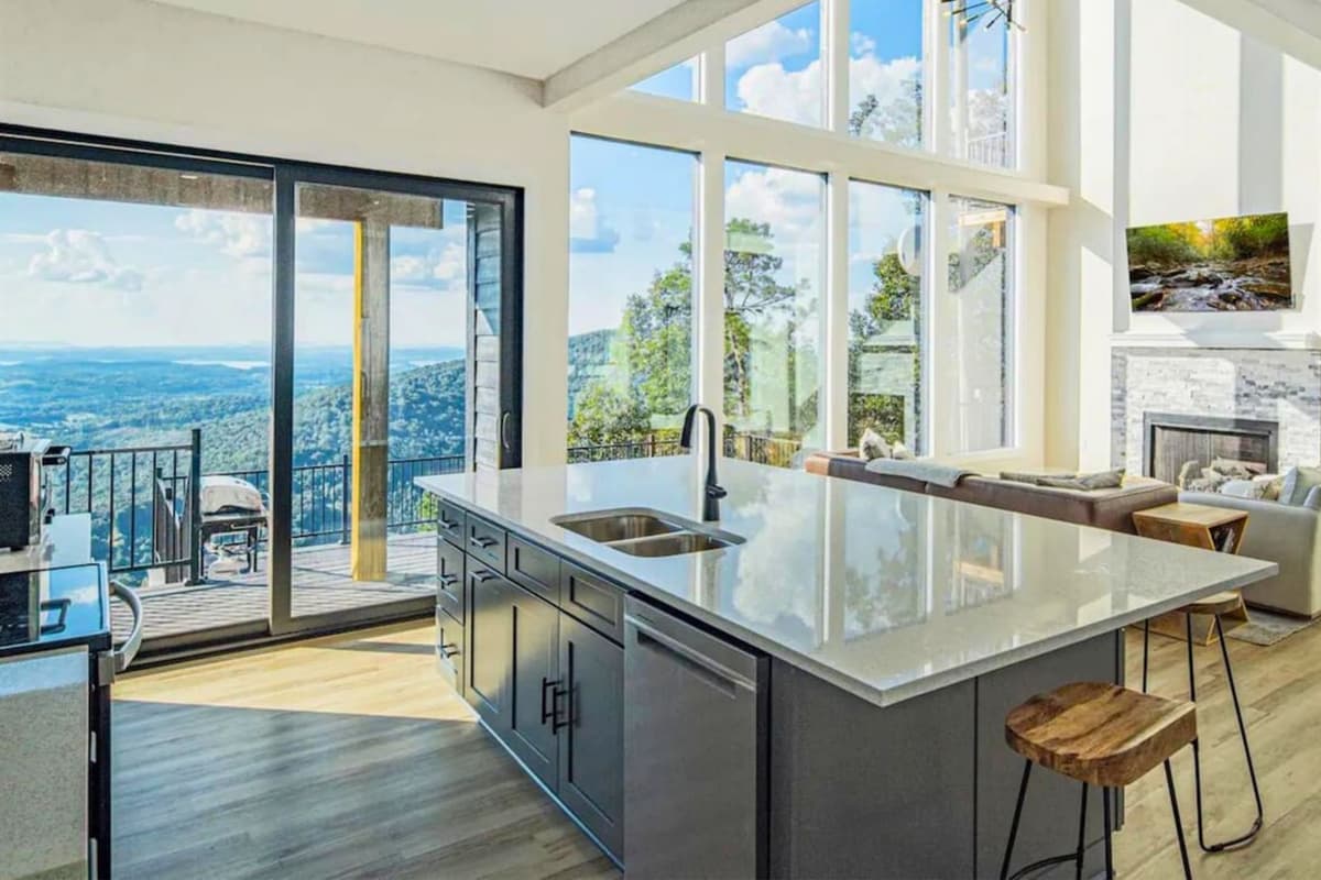 The open layout makes it easy to stay connected while cooking, dining, and relaxing.