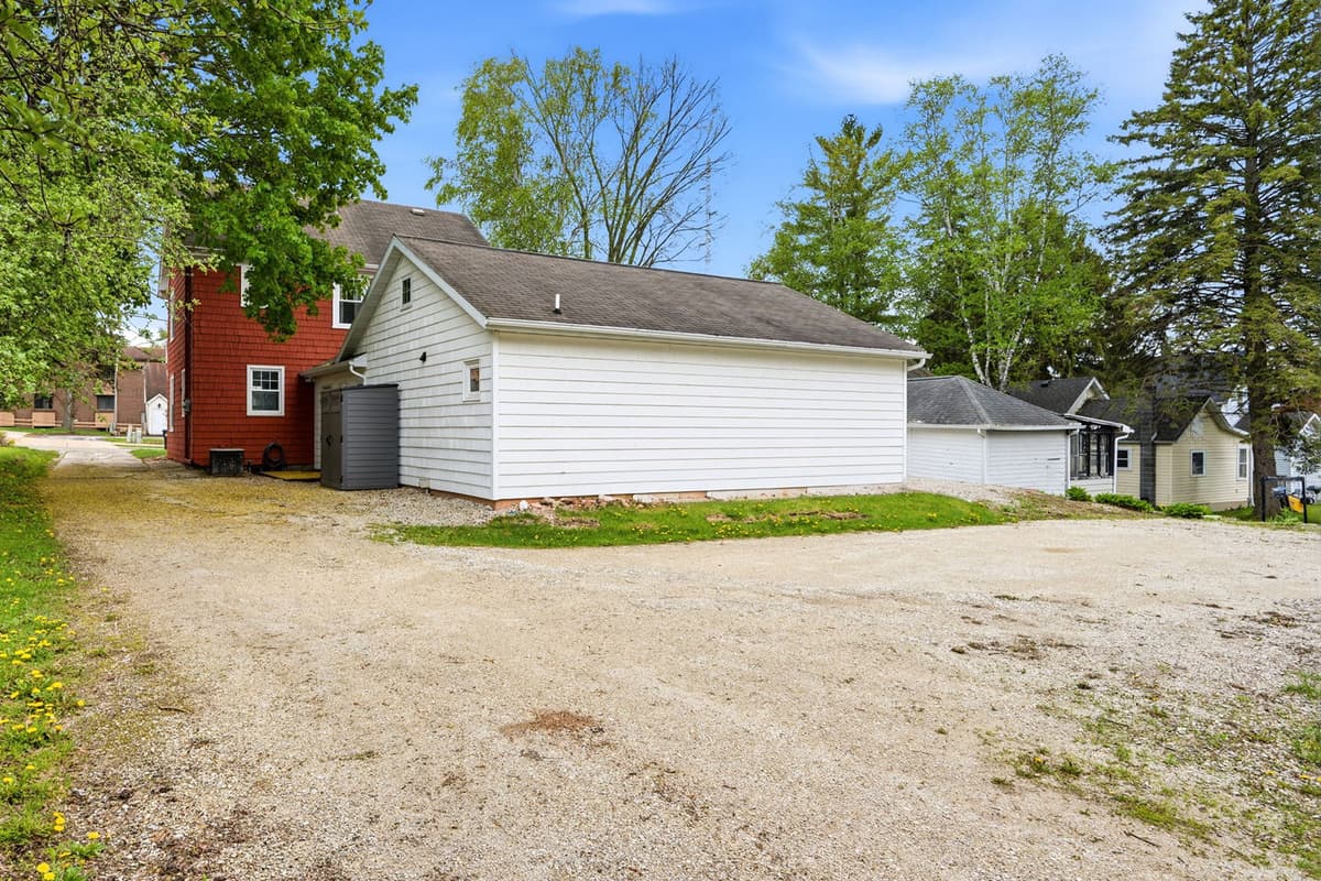 Parking is convenient with space for up to six vehicles in the driveway, including room for a boat and trailer. Street and overnight street parking are also allowed.
