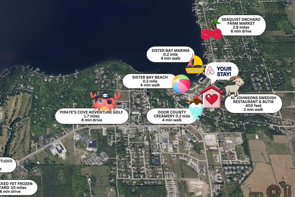 Plan your Door County adventure with our local attraction map.