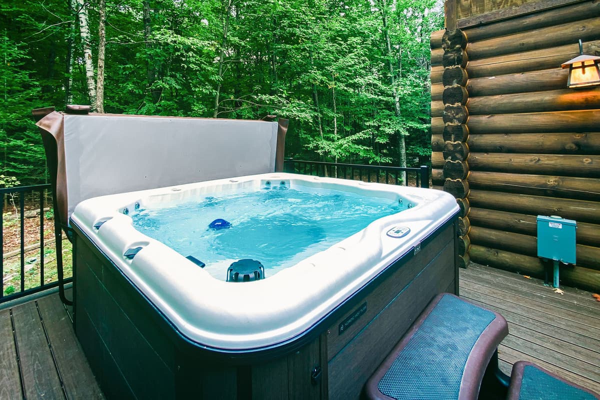 Relax with a morning coffee, enjoy an evening soak, or gather with family and friends while taking in the peaceful surroundings.
