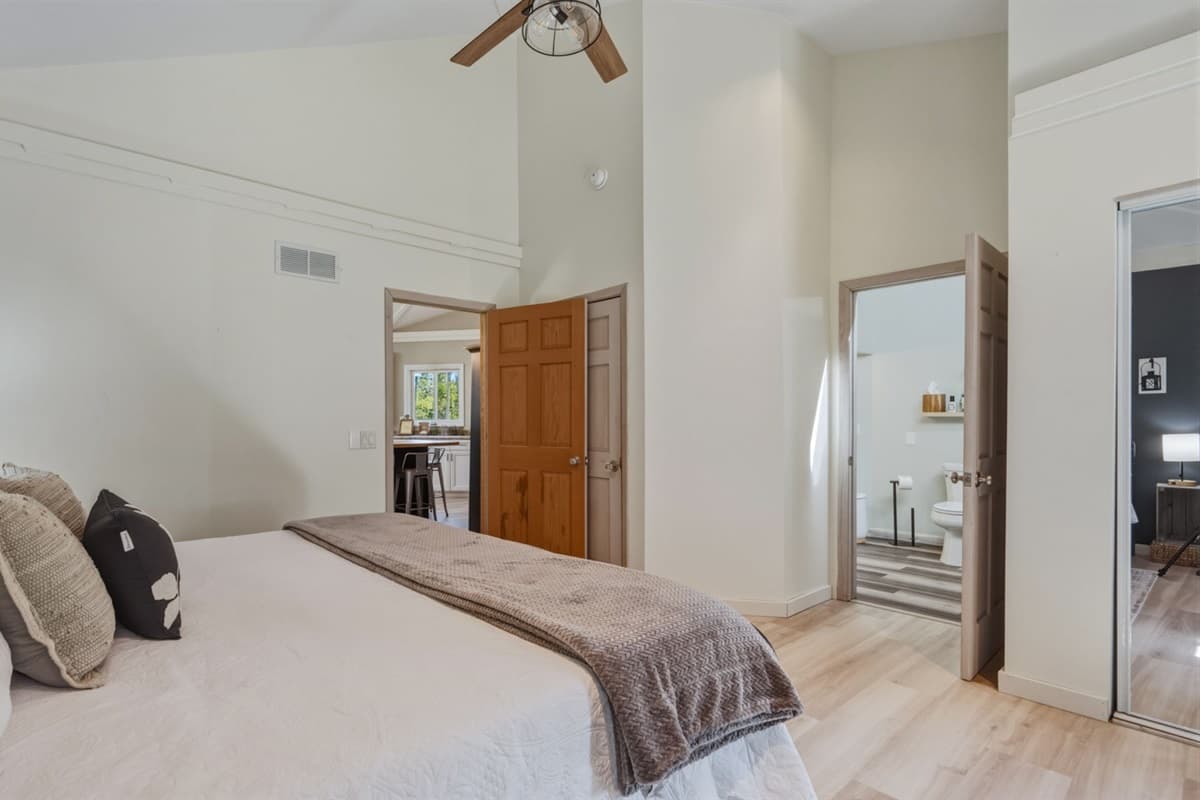 A quiet retreat within the home, ideal for both short getaways and longer stays.
