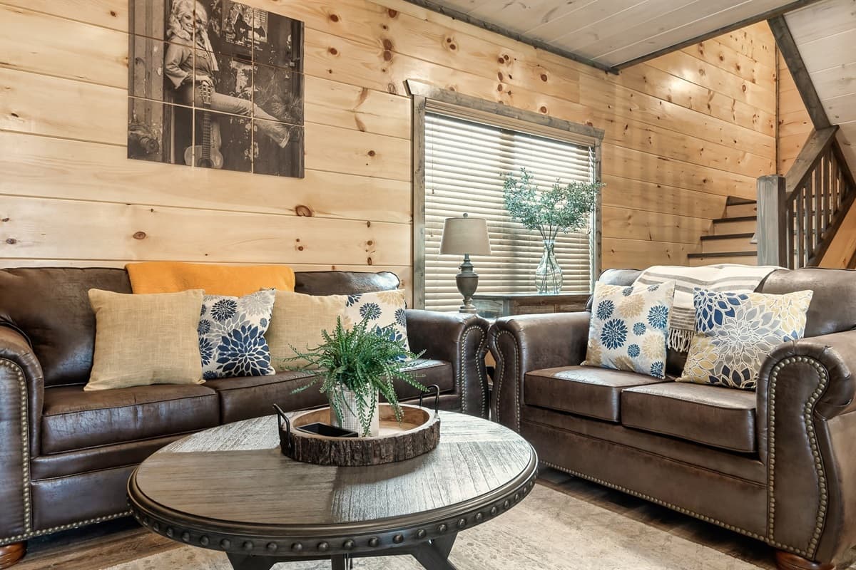 Home is where the heart is, and our cozy cabin's living room reminds us just how true that is!