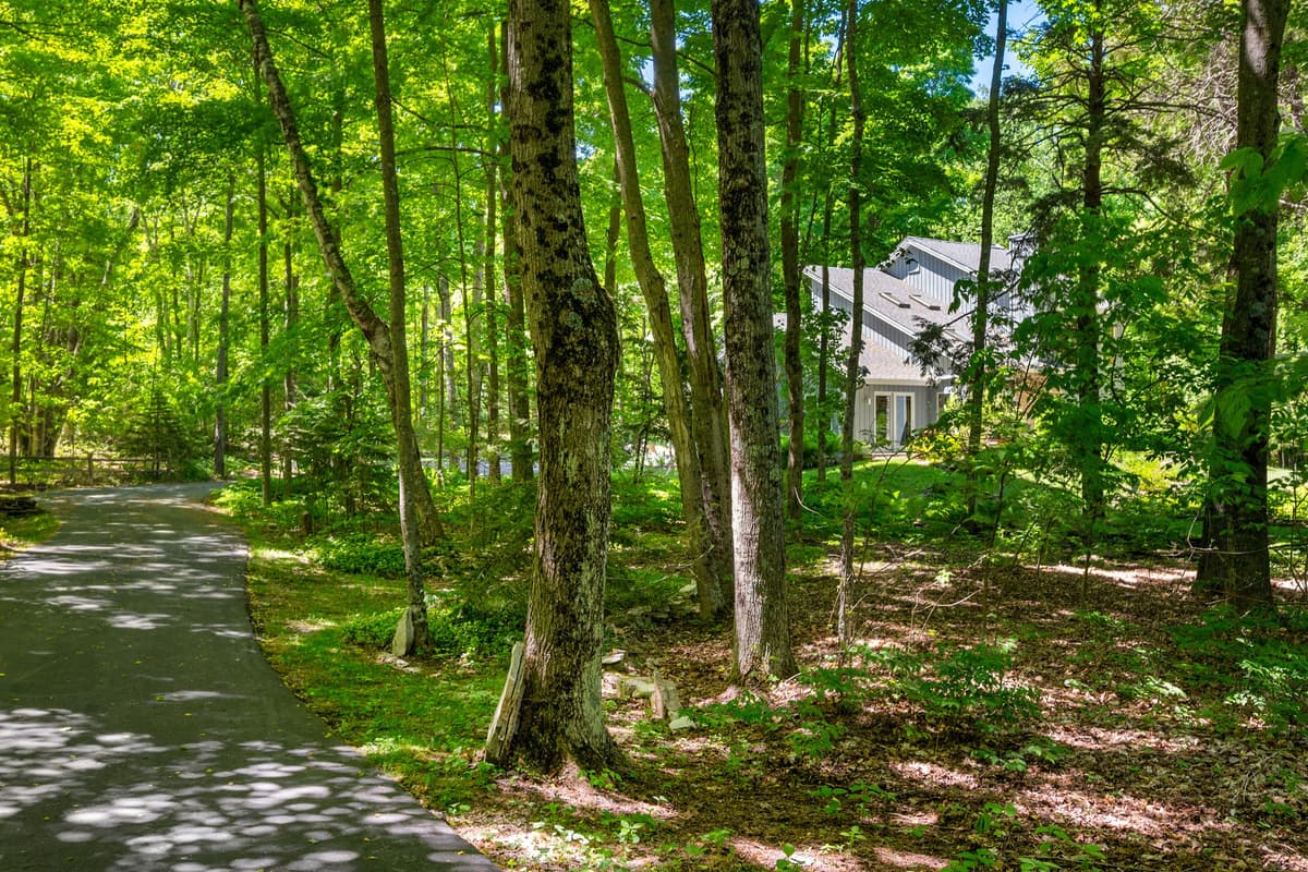 The beautiful plants and natural surroundings create a refreshing atmosphere, perfect for enjoying the fresh air.