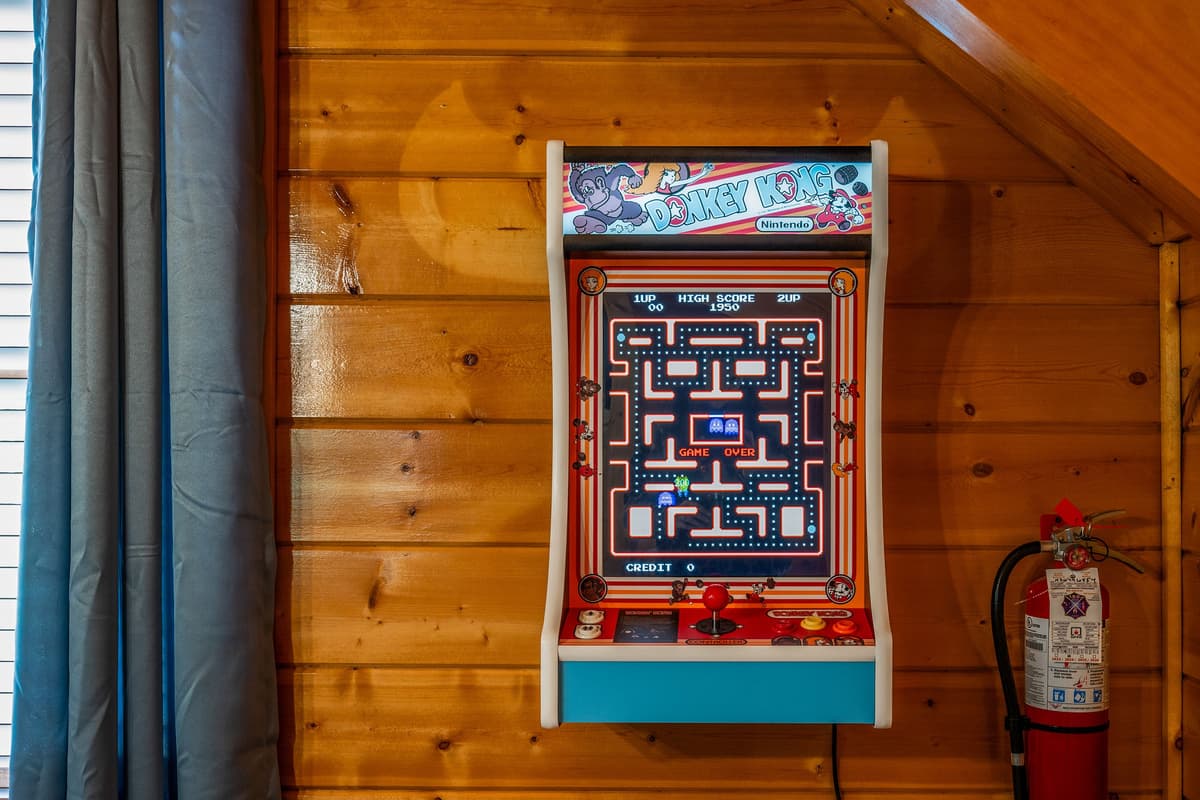 The arcade machine is waiting for some friendly competition and high-score battles.