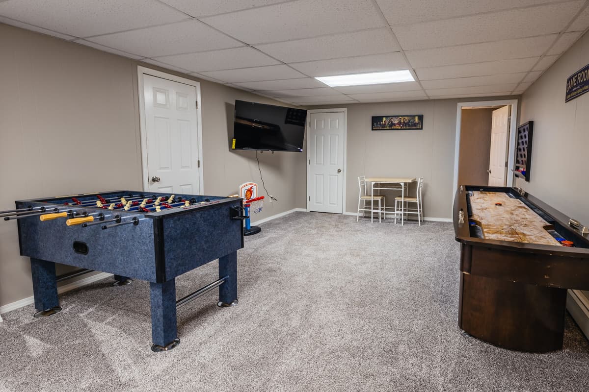A shuffleboard table adds another fun activity for guests of all ages.