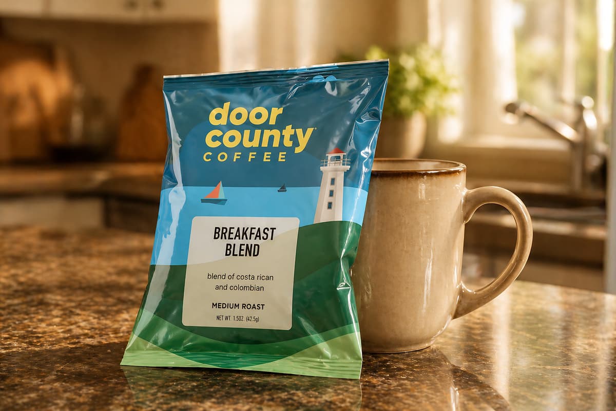 Start your Door County getaway with a little local perk! Guests can enjoy a complimentary Door County Coffee treat during their stay, adding a cozy touch to your morning before heading out to explore.