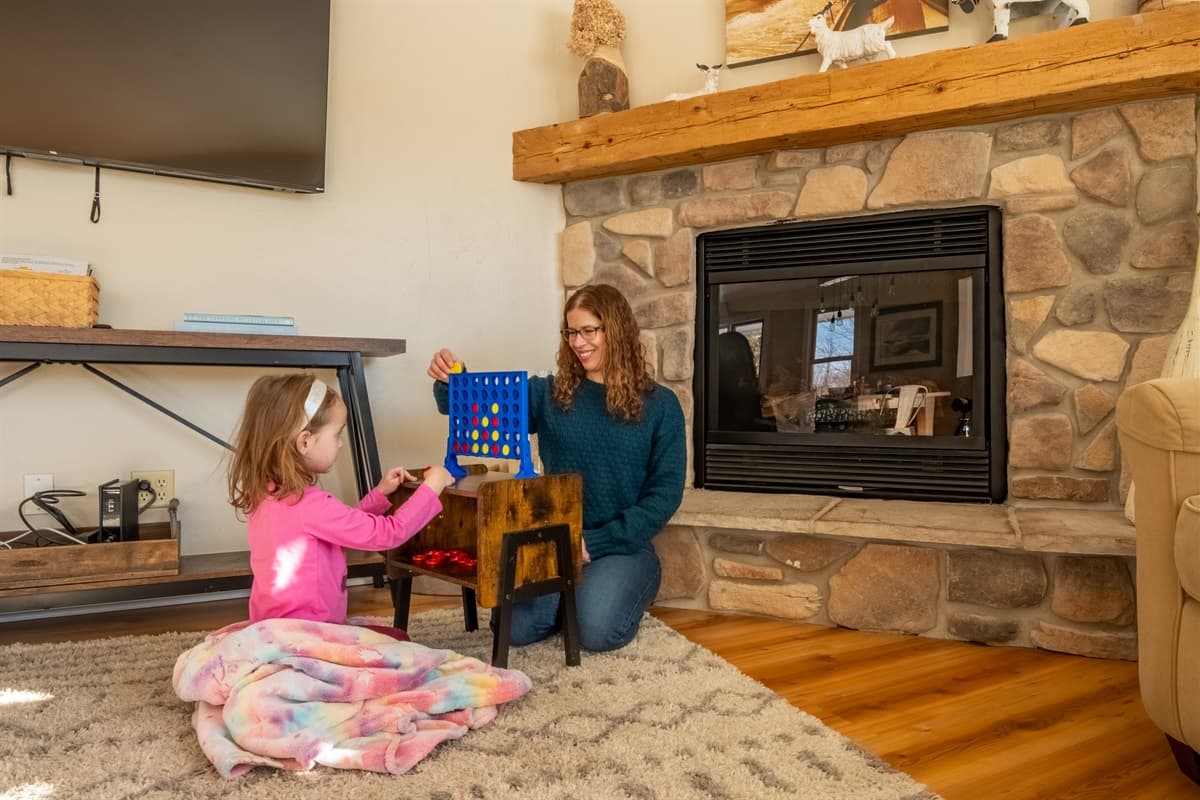 Nothing beats a crackling fire and a friendly game night!