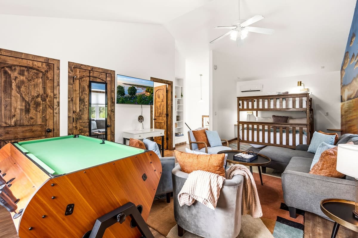 Challenge your group to a friendly game of foosball after a day of exploring Door County.