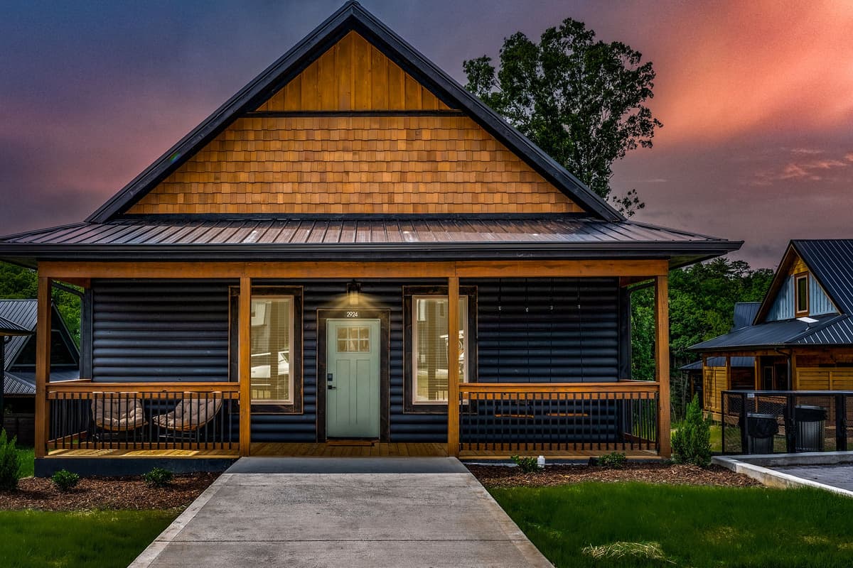 The soft evening light creates the perfect backdrop for slowing down, gathering on the porch, and enjoying the peaceful side of the Smokies.