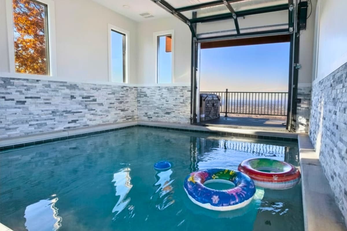 Enjoy pool time no matter the weather with a private indoor heated pool. It’s the perfect place for families and groups to splash, play, and create unforgettable vacation memories right at the cabin.