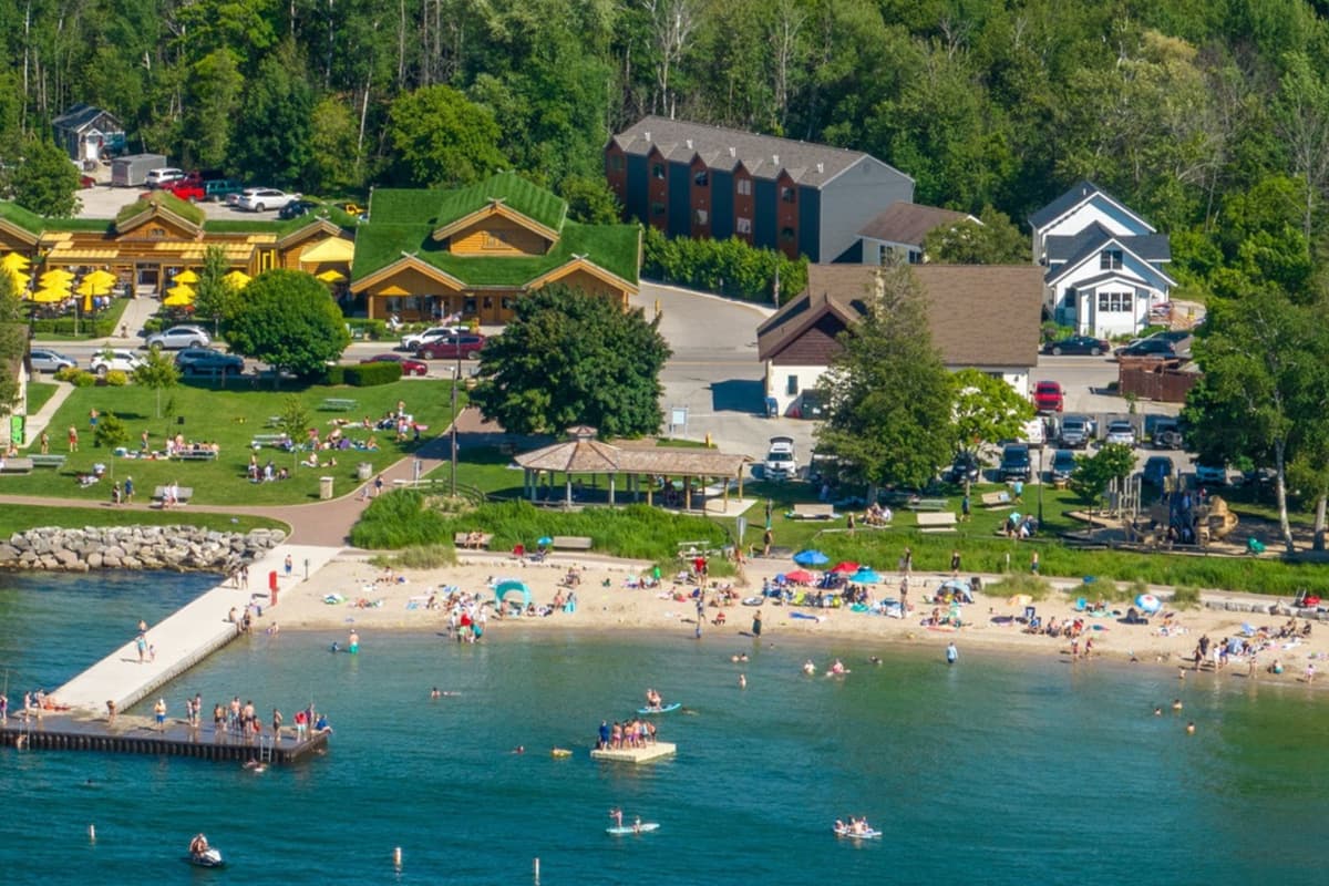 Spend a sunny day at Sister Bay Beach, just a short trip from the property.