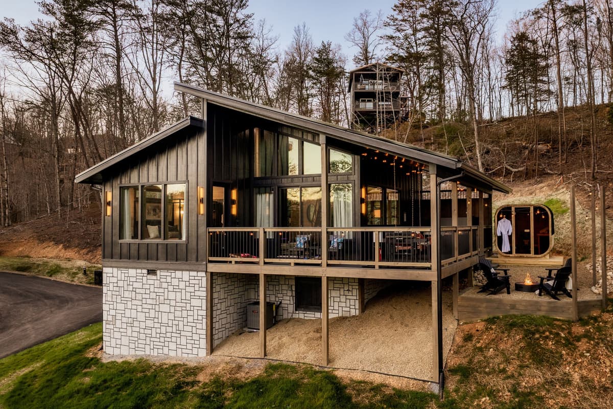 The outdoor spaces add to the cabin’s inviting character, giving you plenty of opportunities to relax and enjoy the beauty of Sevierville.